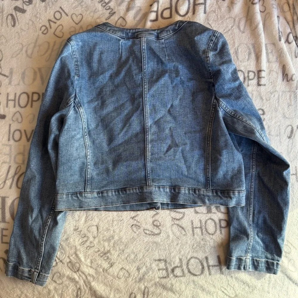 OAT New York | NWT Light Blue Denim Jacket with silver buttons - Picture 4 of 5